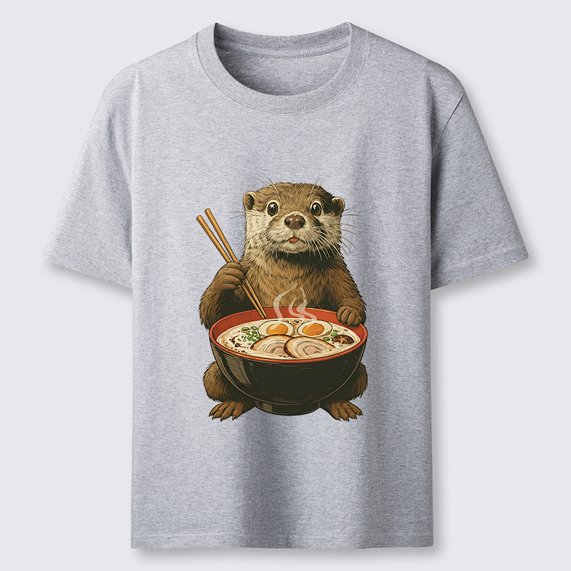 Tokyo-Tiger Japanese Otter Eating Ramen Classic T-Shirt