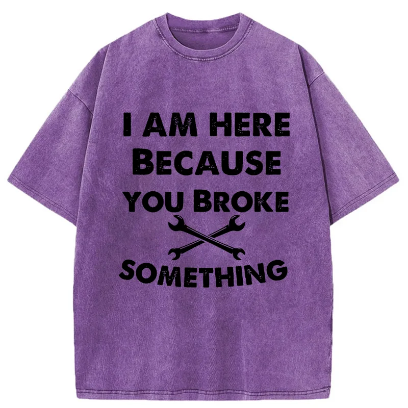 Tokyo-Tiger Mechanic Funny Washed T-Shirt