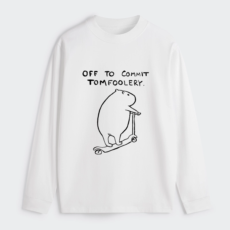 Tokyo-Tiger Capybara Is Ready To Do Something Bad Classic Long Sleeve T-Shirt