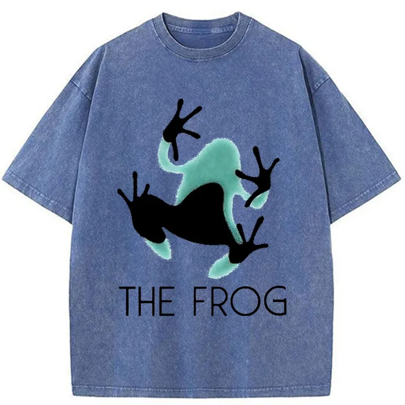 Tokyo-Tiger Frog Lying On Clothes Washed T-Shirt