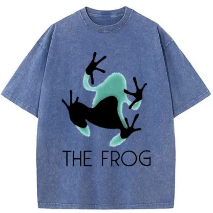 Tokyo-Tiger Frog Lying On Clothes Washed T-Shirt