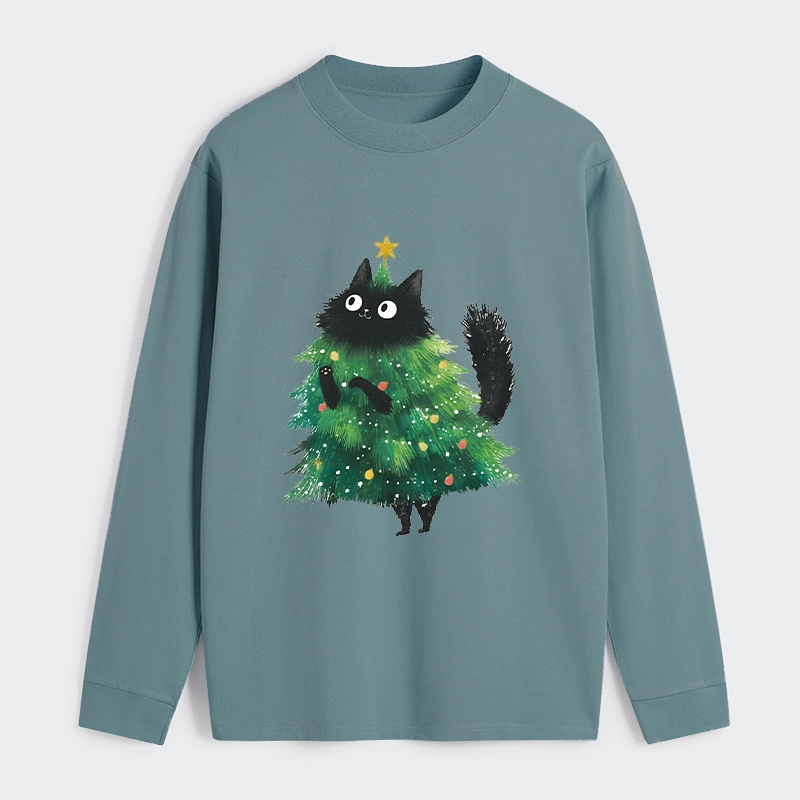 Tokyo-Tiger Christmas Tree Cat Japan Classic Long Sleeve T-Shirt