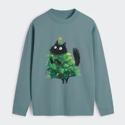 Tokyo-Tiger Christmas Tree Cat Japan Classic Long Sleeve T-Shirt