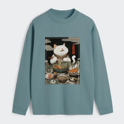 Tokyo-Tiger The Ramen-Loving Cat Classic Long Sleeve T-Shirt