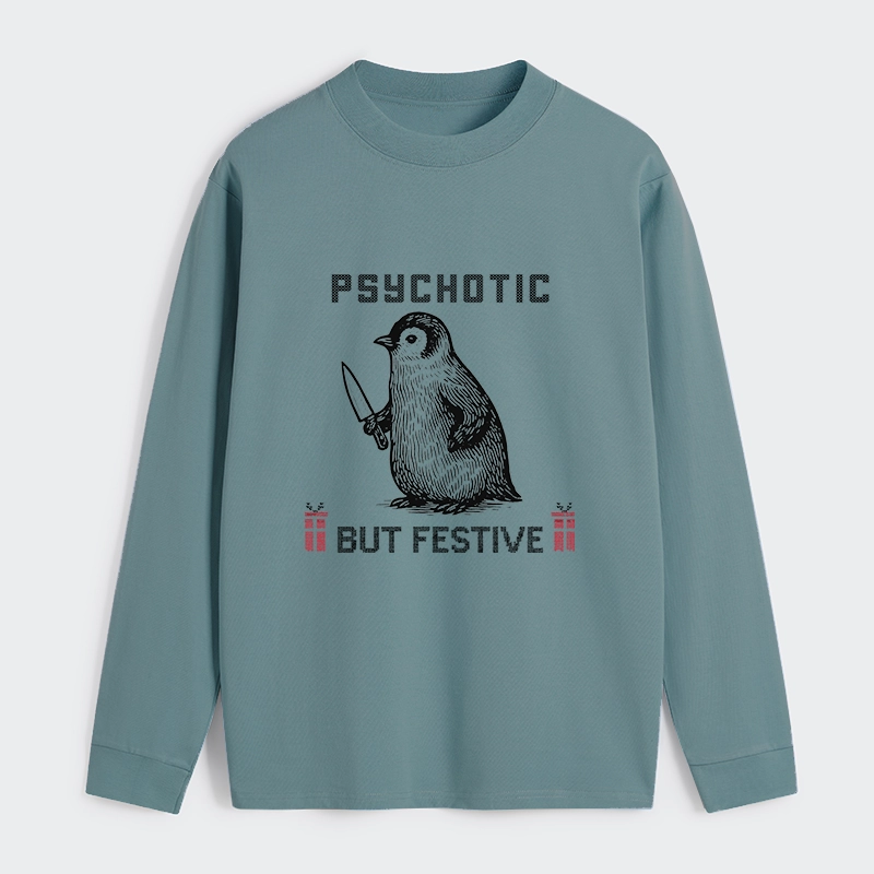 Tokyo-Tiger Overstimulated but Festive Christmas Classic Long Sleeve T-Shirt