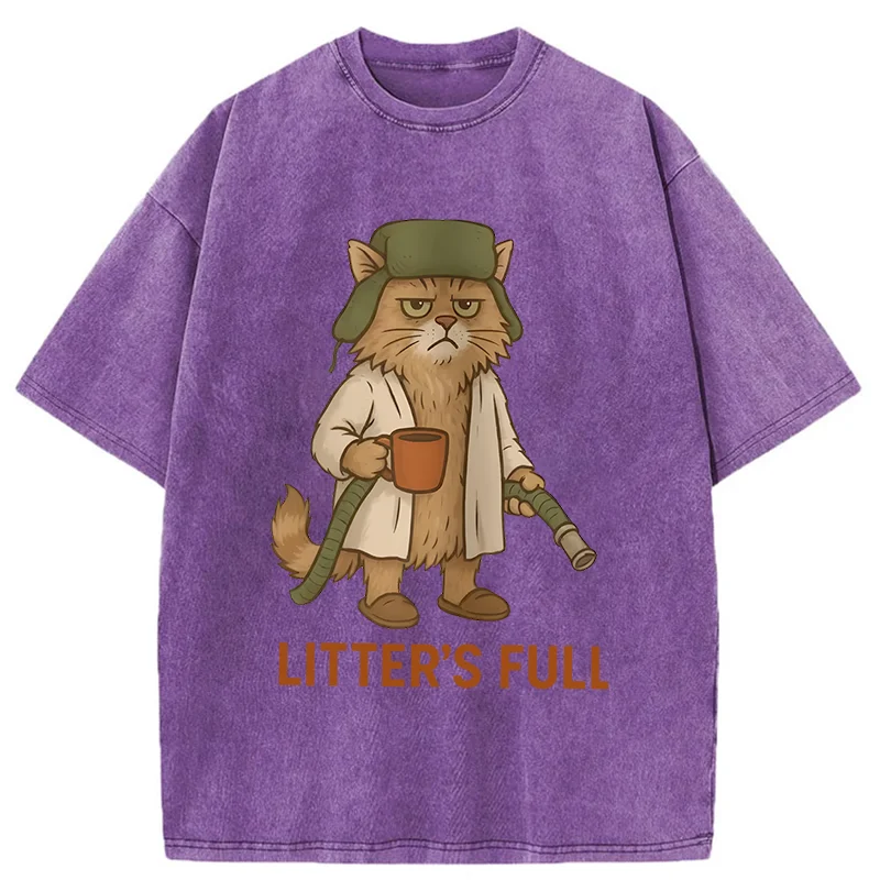 Tokyo-Tiger Litter Box Is Full Washed T-Shirt