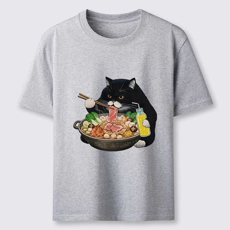 Tokyo-Tiger Black Cat Eating Hot Pot Classic T-Shirt