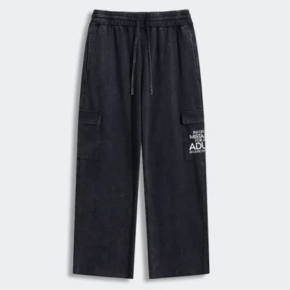 Tokyo-Tiger Old In Age But Young At Heart Washed Utility Sweatpants