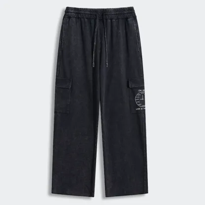 Tokyo-Tiger Coffee Time Washed Utility Sweatpants
