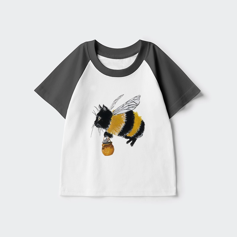 Tokyo-Tiger Catbee Funny Kids Raglan T-shirt