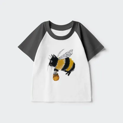 Tokyo-Tiger Catbee Funny Kids Raglan T-shirt