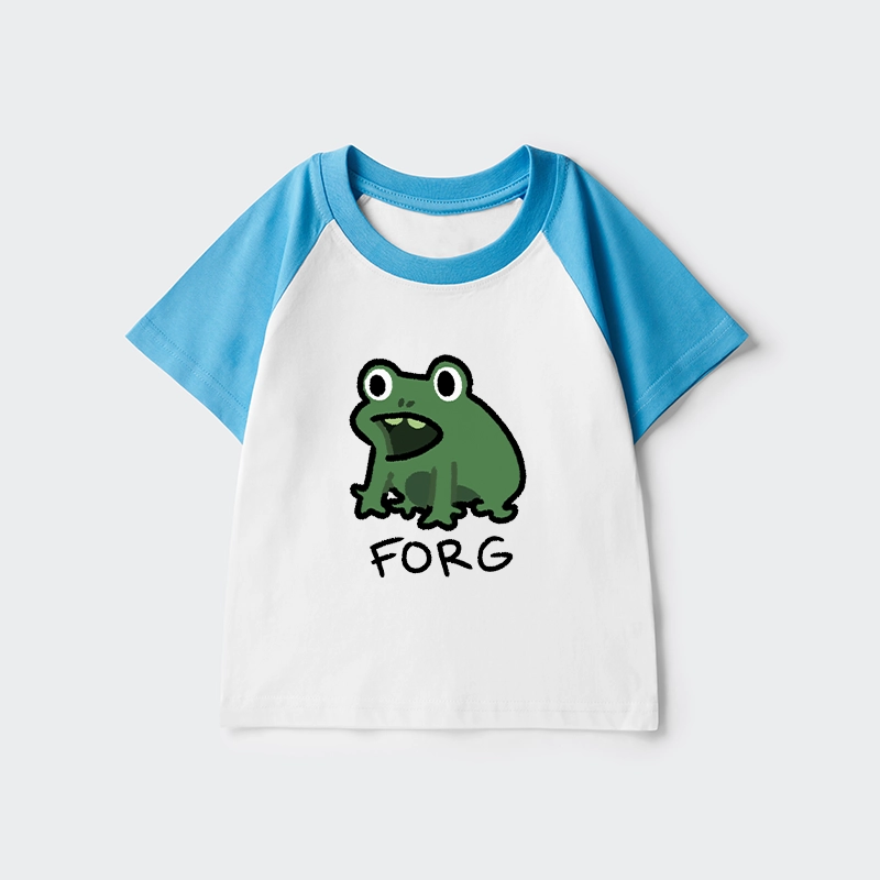 Tokyo-Tiger Funny Forg Japan Kids Raglan T-shirt