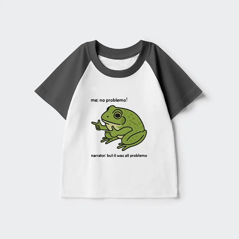 Tokyo-Tiger Stupid Frog Meme Kids Raglan T-shirt