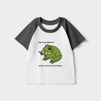 Tokyo-Tiger Stupid Frog Meme Kids Raglan T-shirt