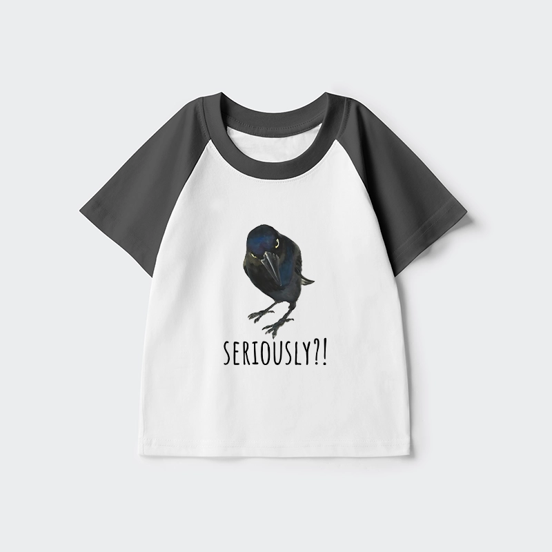 Tokyo-Tiger Raven's Question Kids Raglan T-shirt
