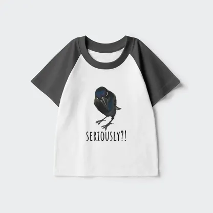 Tokyo-Tiger Raven's Question Kids Raglan T-shirt