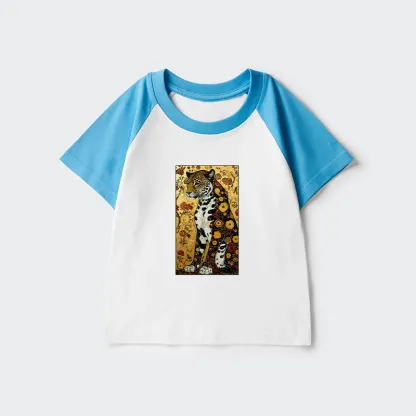 Tokyo-Tiger Magnificent Leopard Kids Raglan T-shirt