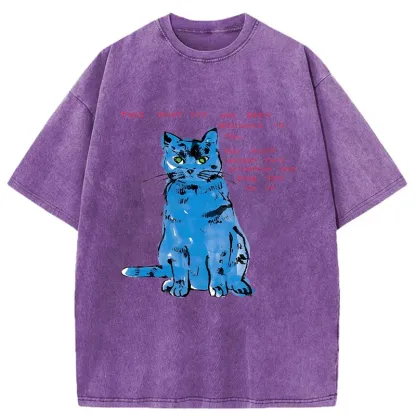 Tokyo-Tiger Accept This Giant Cat Washed T-Shirt