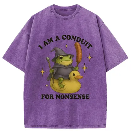 Tokyo-Tiger Nonsense Frog Washed T-Shirt