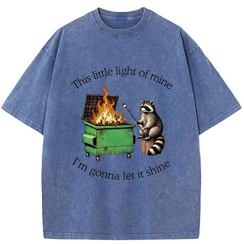 Tokyo-Tiger Raccoon Roasted Marshmallow Washed T-Shirt