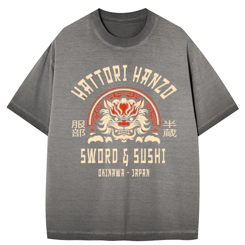 Tokyo-Tiger Hattori Hanzo Sword Gradient Washed T-Shirt