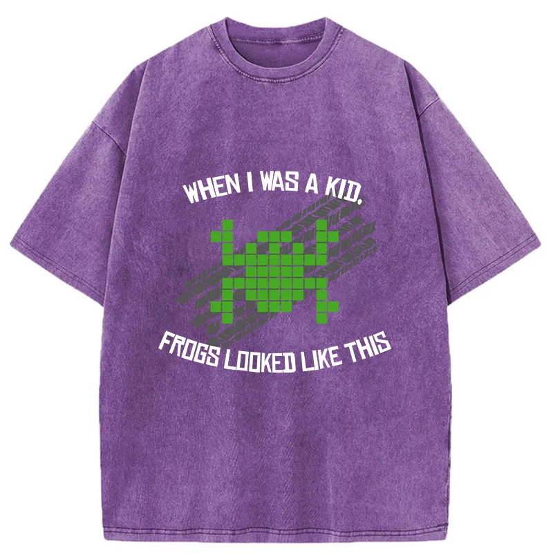 Tokyo-Tiger Frog Compressed Into 2D Washed T-Shirt