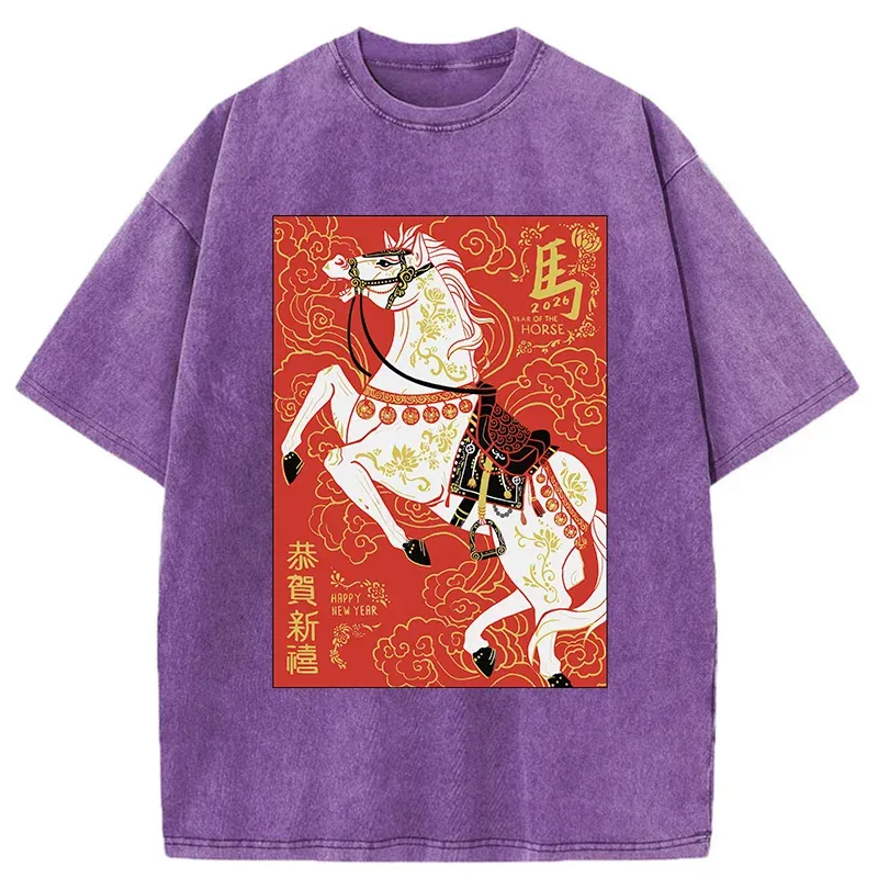 Tokyo-Tiger 2026 Year Of The Horse Washed T-Shirt