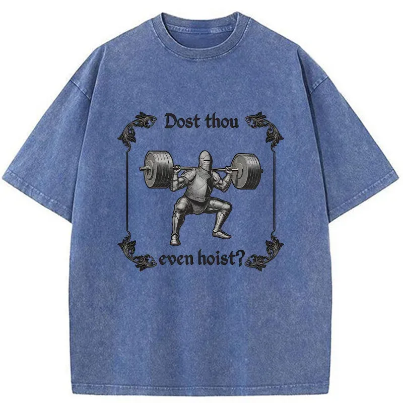 Tokyo-Tiger Knight Fitness Funny Washed T-Shirt