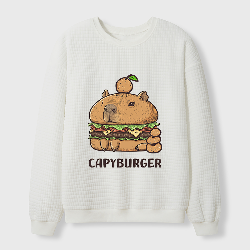 Tokyo-Tiger Capyburger Waffle Sweatshirt