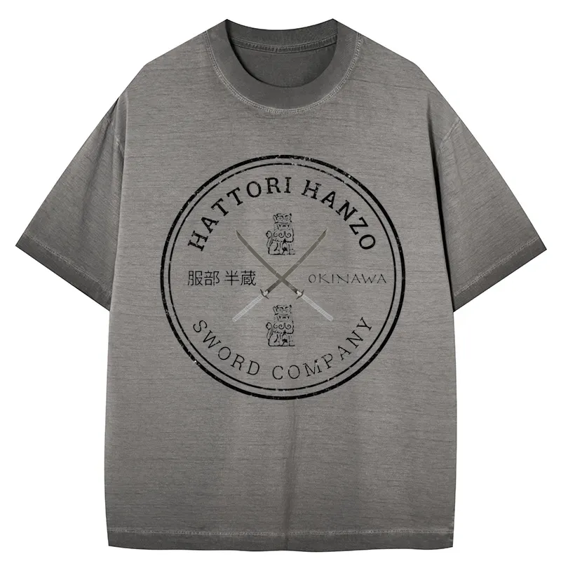 Tokyo-Tiger Hattori Hanzo Sword Company Gradient Washed T-Shirt