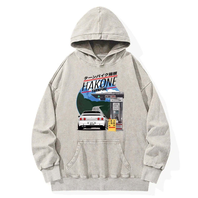 Tokyo-Tiger Hakone Nissan Skyline R32 JDM Washed Hoodie