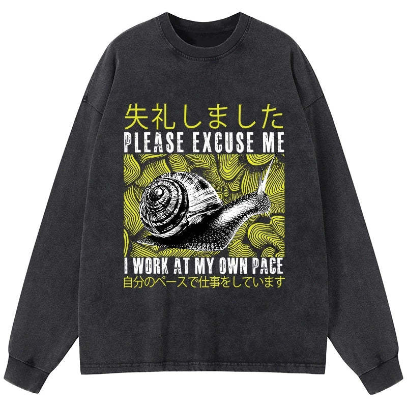 Tokyo-Tiger Snails That Work According To Their Own Rules Washed Long Sleeve T-Shirt