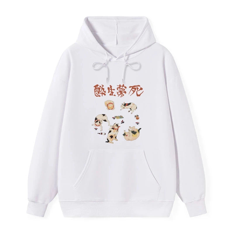 Tokyo-Tiger Drunken Cats Classic Hoodie
