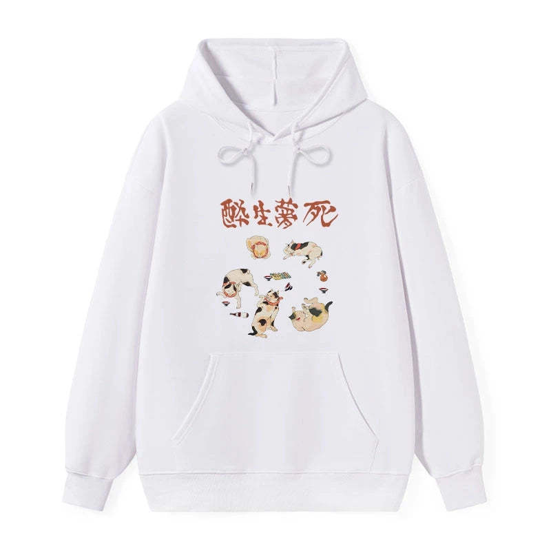 Tokyo-Tiger Drunken Cats Classic Hoodie Sale
