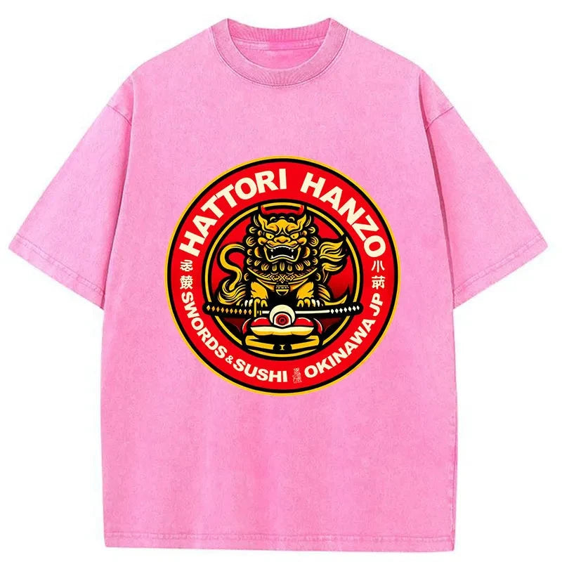 Tokyo-Tiger Hattori Hanzo - Swords Sushi Washed T-Shirt