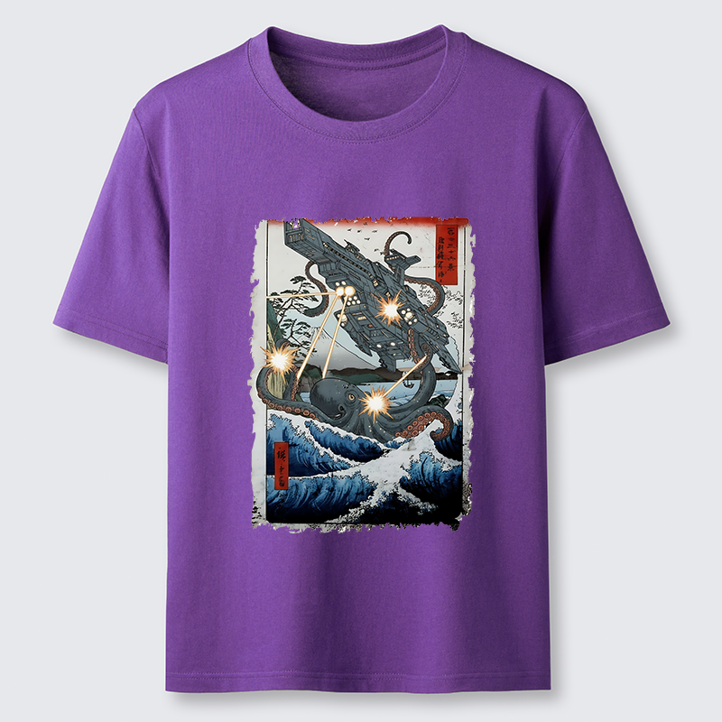 Tokyo-Tiger Octopus VS Spaceship Classic T-Shirt