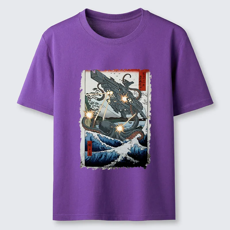 Tokyo-Tiger Octopus VS Spaceship Classic T-Shirt