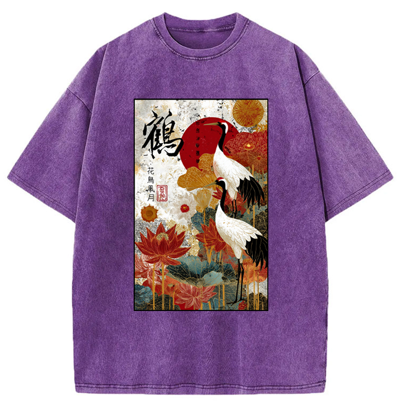 Tokyo-Tiger Under The Vermilion Sun Washed T-Shirt