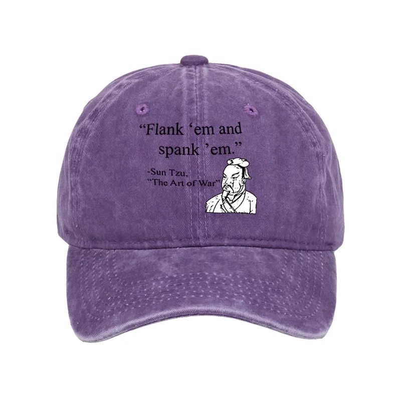 Tokyo-Tiger The Art Of War Funny Washed Cap