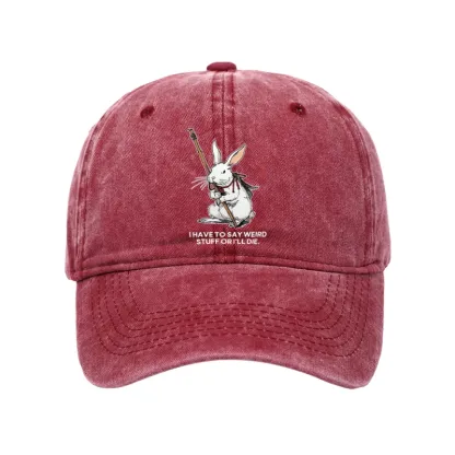 Tokyo-Tiger Rabbit Gotta Say Weird Stuff Or Die Washed Cap