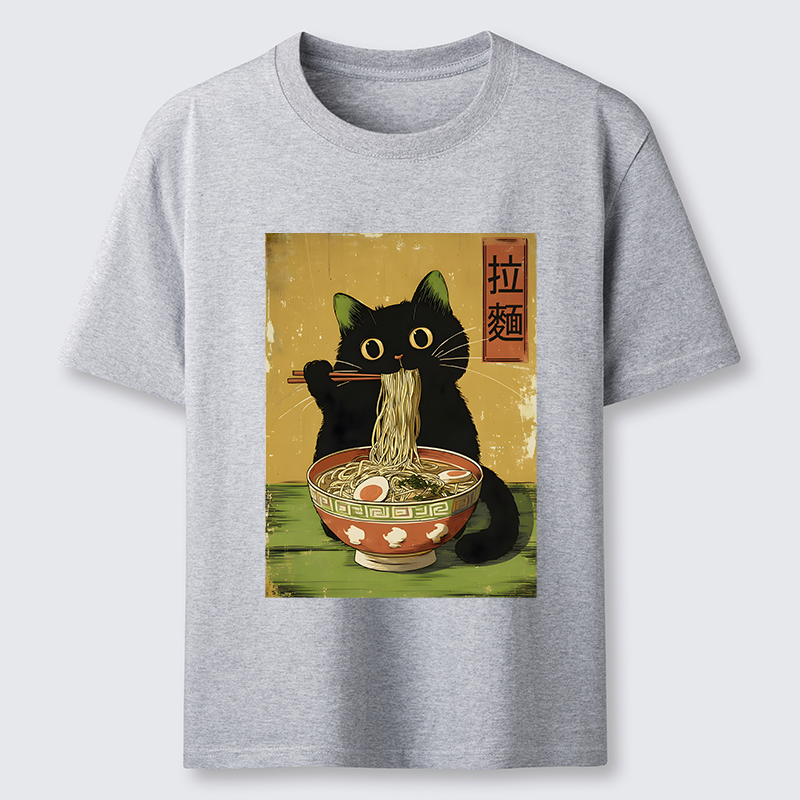 Tokyo-Tiger Vintage Japanese Cat Eating Ramen Classic T-Shirt