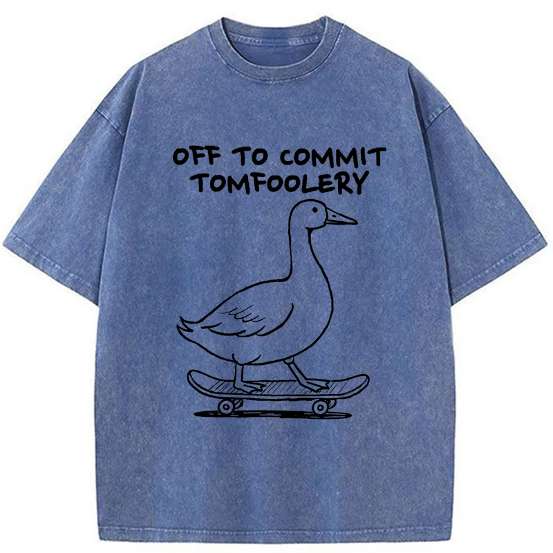 Tokyo-Tiger Goose Is Getting Ready To Cause Trouble Washed T-Shirt