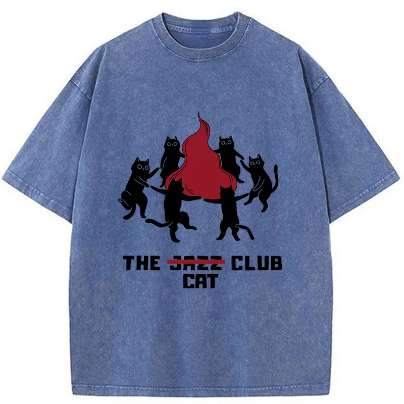 Tokyo-Tiger Cat Party Washed T-Shirt