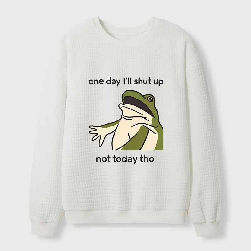 Tokyo-Tiger I Must Ramble On Today Waffle Sweatshirt