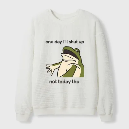 Tokyo-Tiger I Must Ramble On Today Waffle Sweatshirt