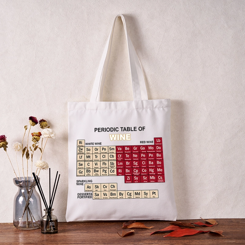 Tokyo-Tiger Table of Elements of Wine Tote Bag