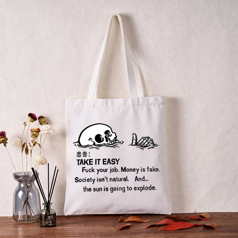 Tokyo-Tiger Skeleton Ridicule Tote Bag