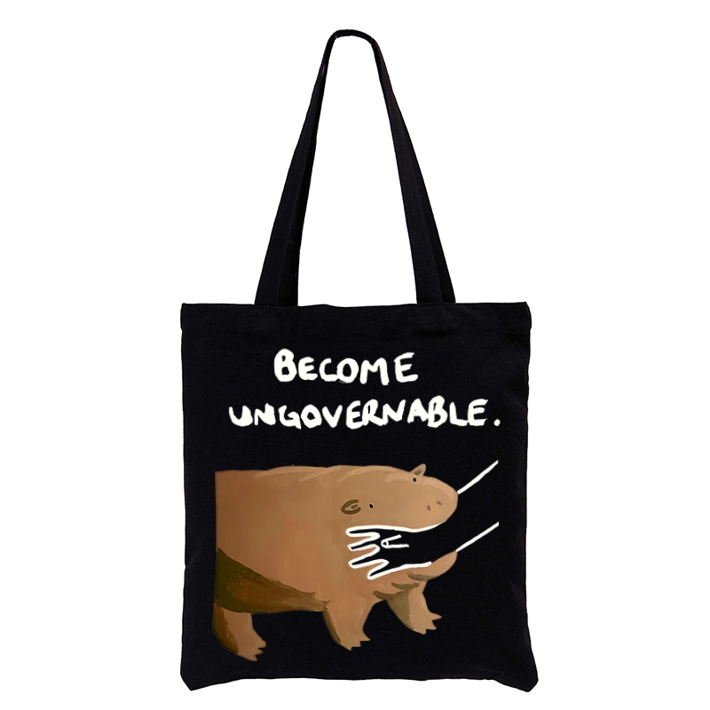 Tokyo-Tiger Moo Deng Bites Someone's Arm Tote Bag