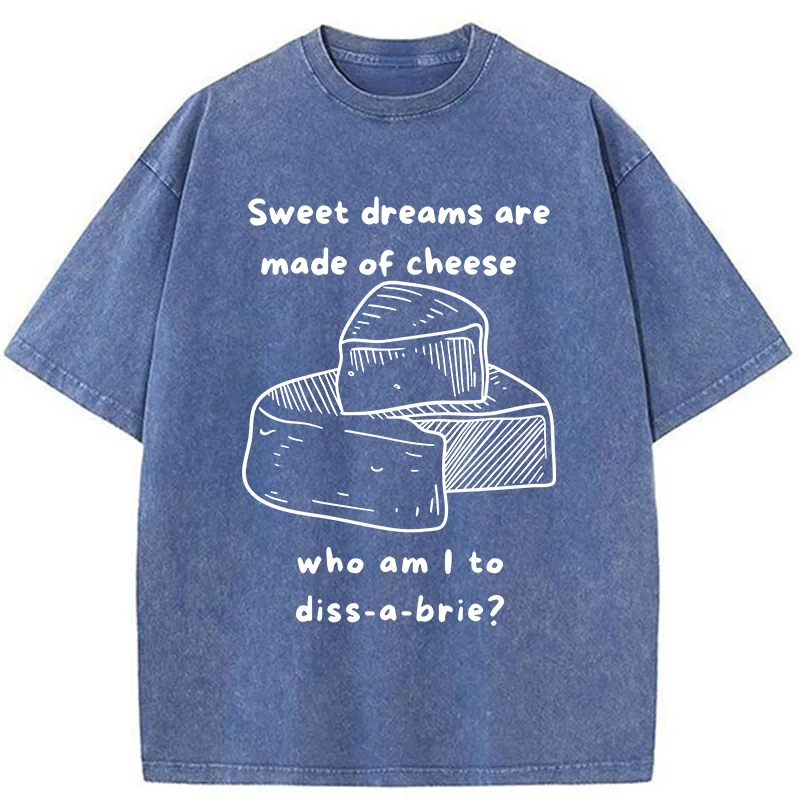 Tokyo-Tiger Cheese Music Funny Washed T-Shirt