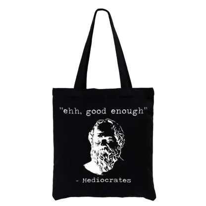 Tokyo-Tiger Mediocrates Meme Tote Bag